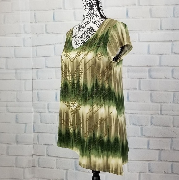 Dressbarn women's sz m geo print top - Picture 7 of 8